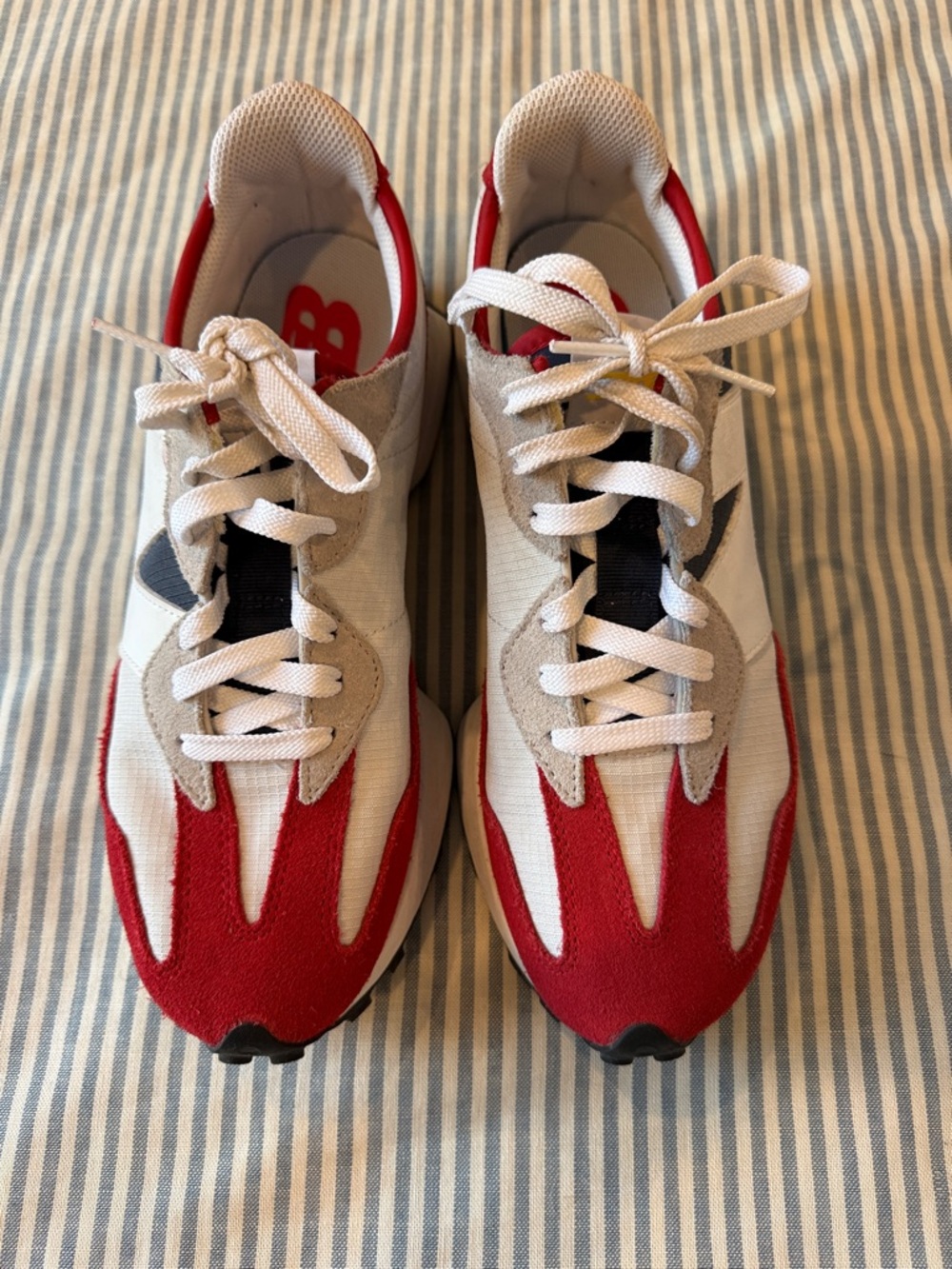 New Balance 327 Men's Red White and Blue Retro Runner Sneakers
